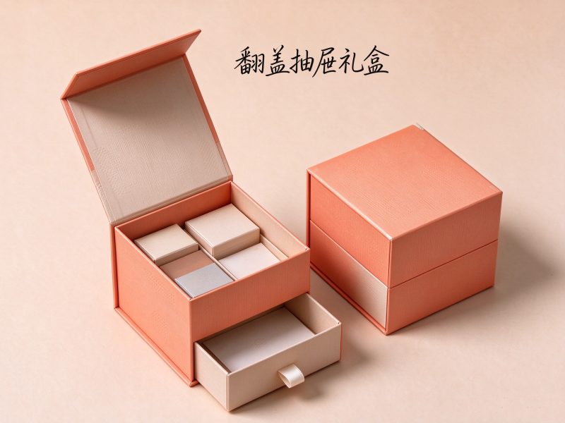 翻盖盒盒型结构示意